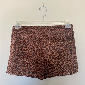 High Waisted Leopard Print Shorts